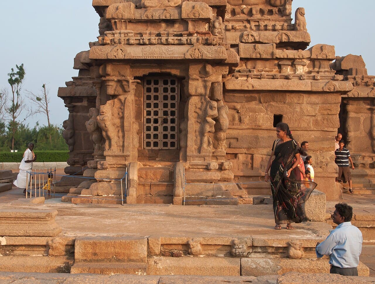Le temple du Rivage à Mahabalipuram, au Tamil Nadu